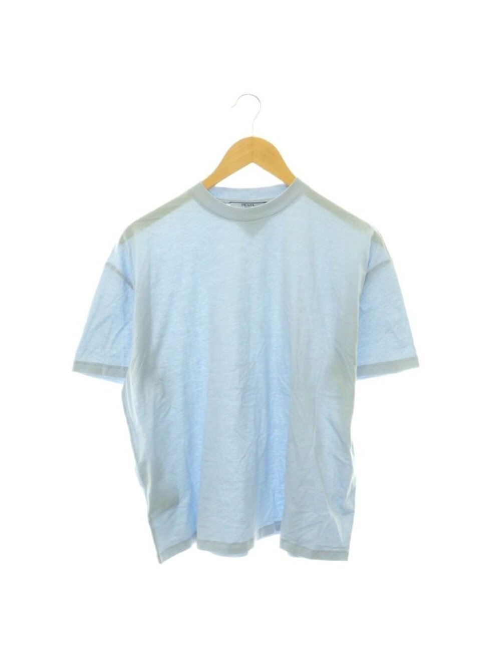 Prada Oversize T-Shirt Short Sleeve XS Light Blue ES